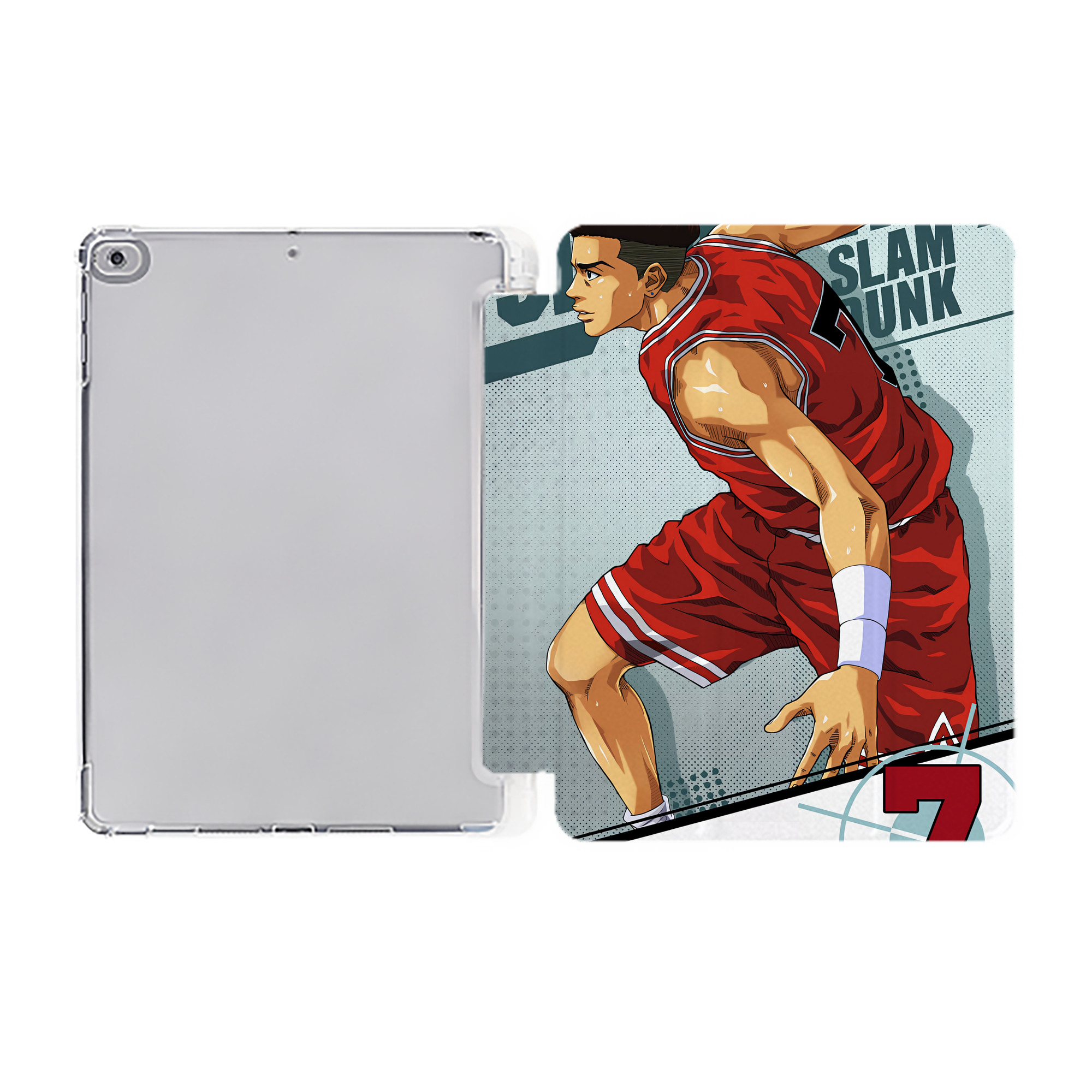 （画像用） SLAM DUNK／スラムダンク IPad ケース ペン収納付き 三つ折りスタンド PUレザー×シリコン 対応機種9.5/10.5/10.9インチ
